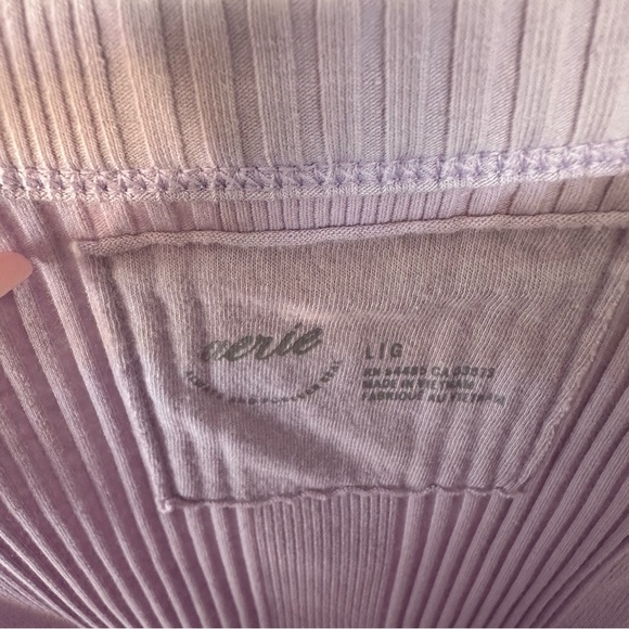 Aerie Textured Super Soft Stretchy Free Spirit Ribbed Tank in Lilac, Large - Picture 7 of 13